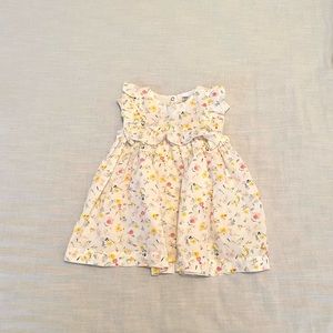 Petit Bateau 18M Floral Smock Dress